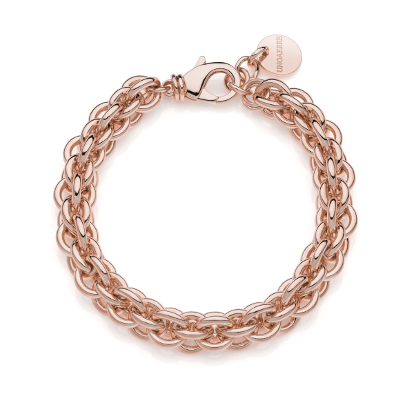 Bracciale Catena Fantasia Bronzo Rosa Unoaerre Gioielli