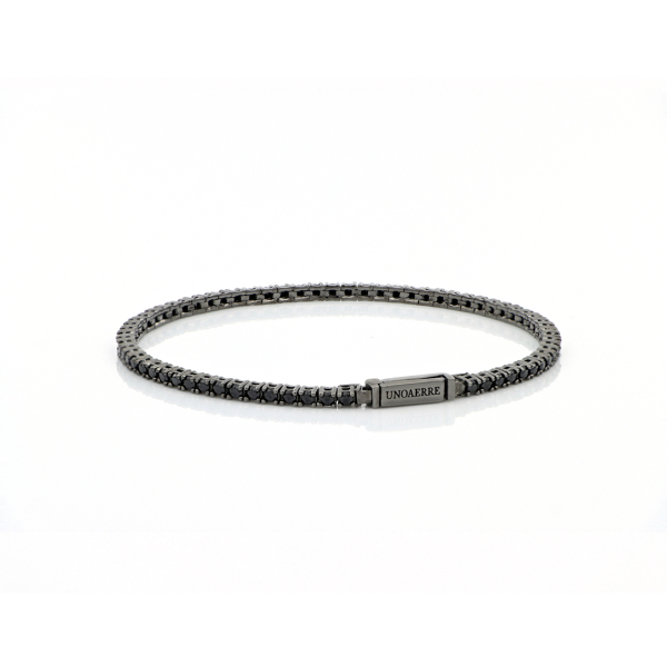 Bracciale Tennis in argento brunito