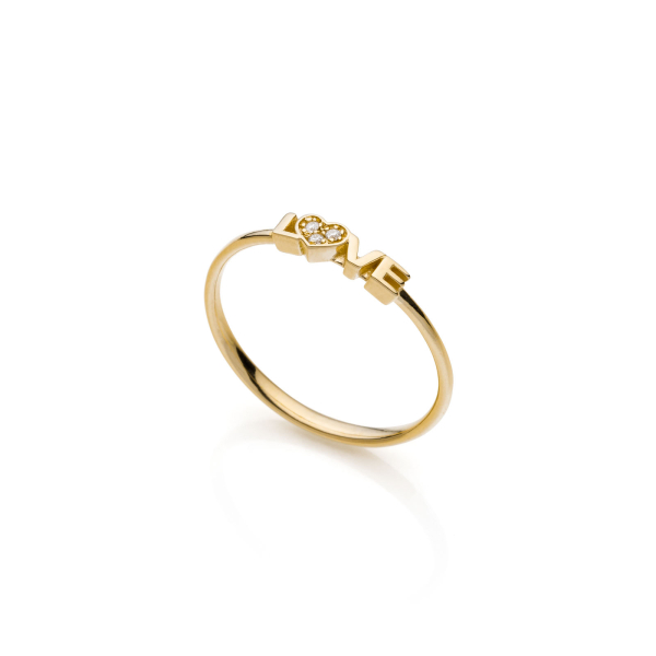 Anello in oro e diamanti LOVE