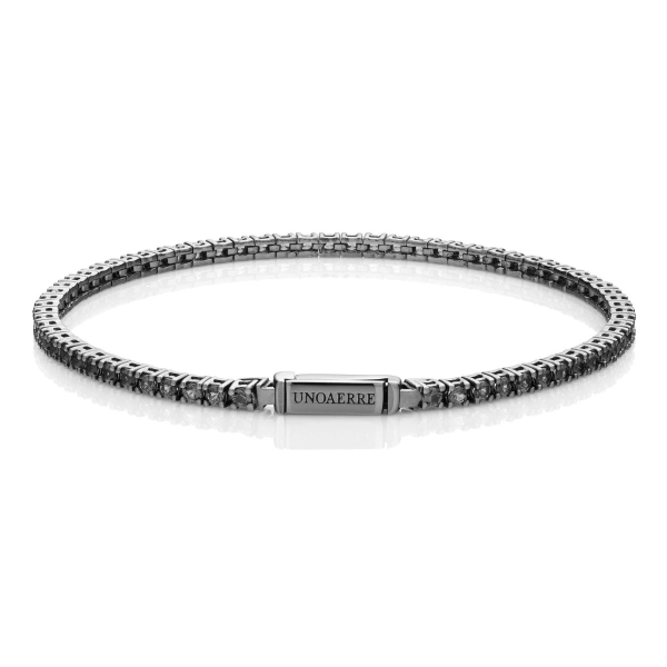 Bracciale Tennis in argento brunito