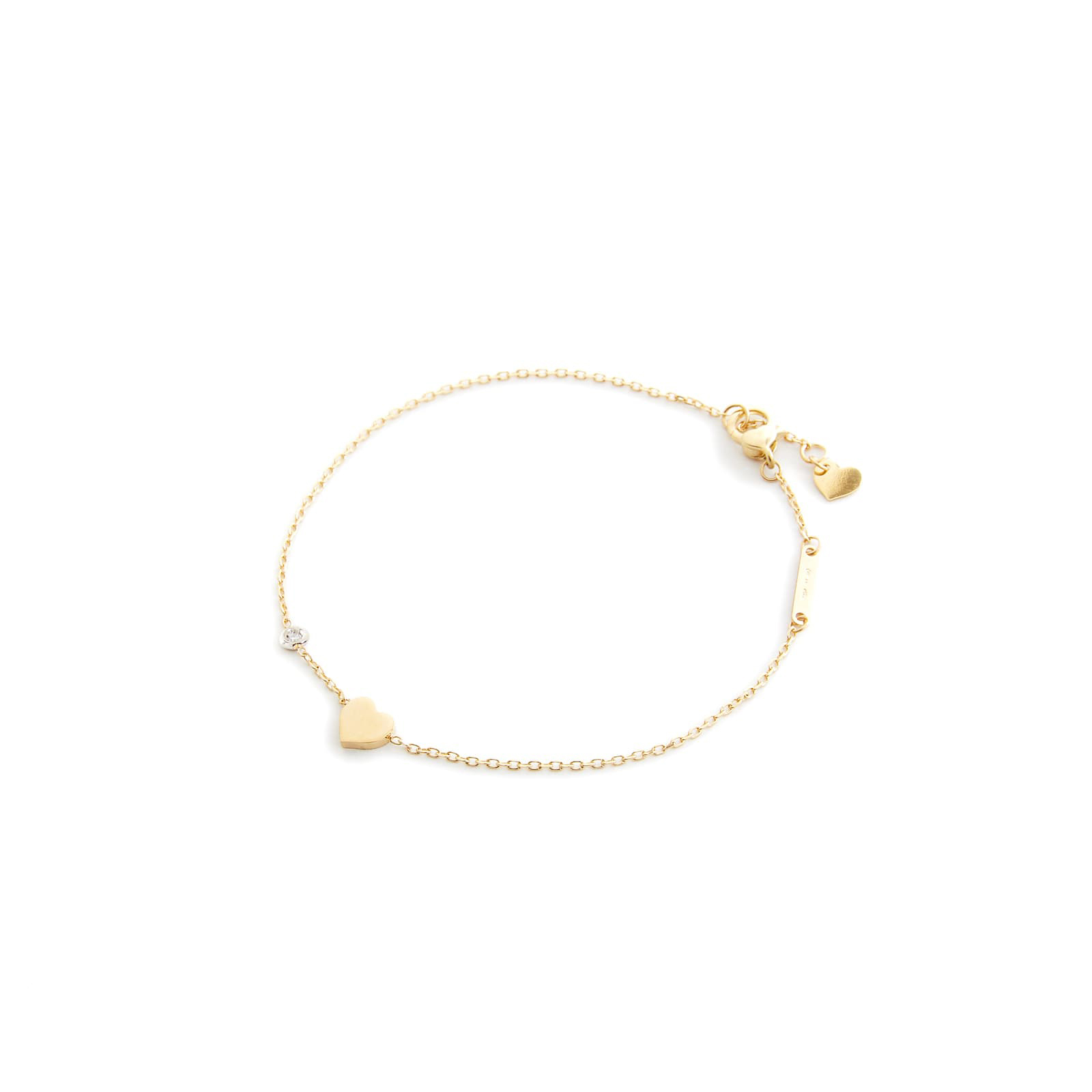 Unoaerre Bracciale in oro con cuore e diamanti | UNOAERRE Gioielli