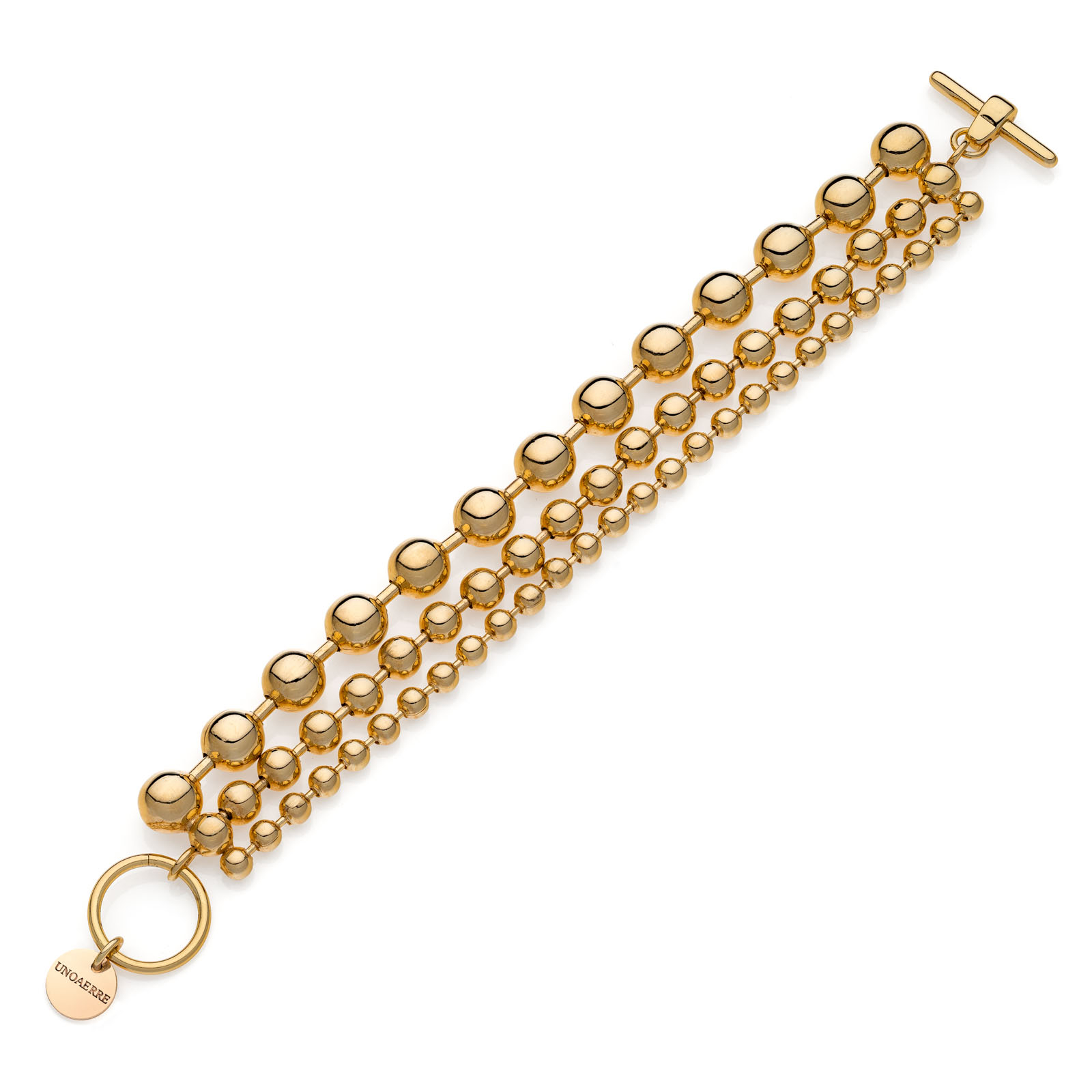 Unoaerre Bracciale in bronzo dorato Sphere | UNOAERRE Gioielli