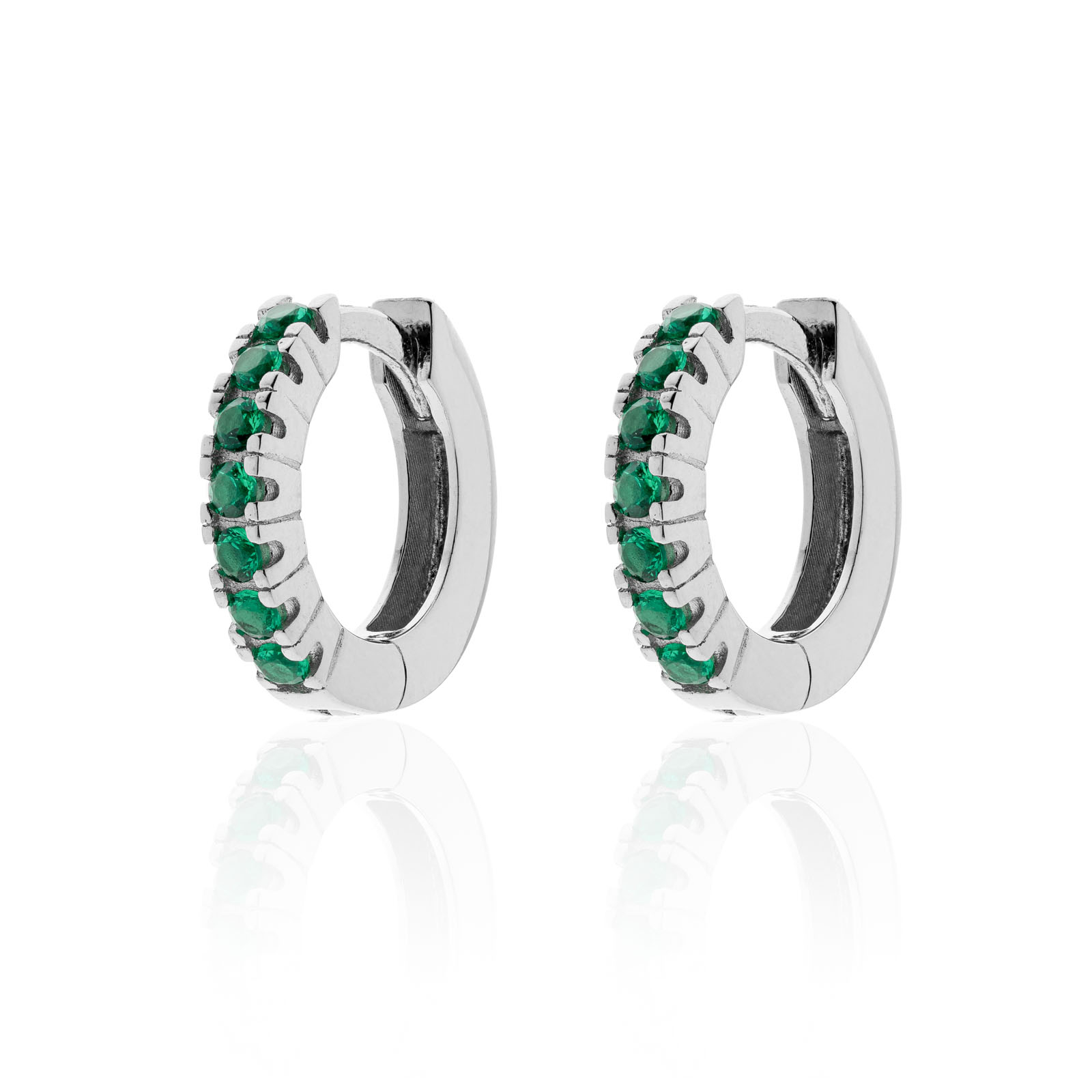 Unoaerre Orecchini in argento con zirconia cubica verde | UNOAERRE Gioielli