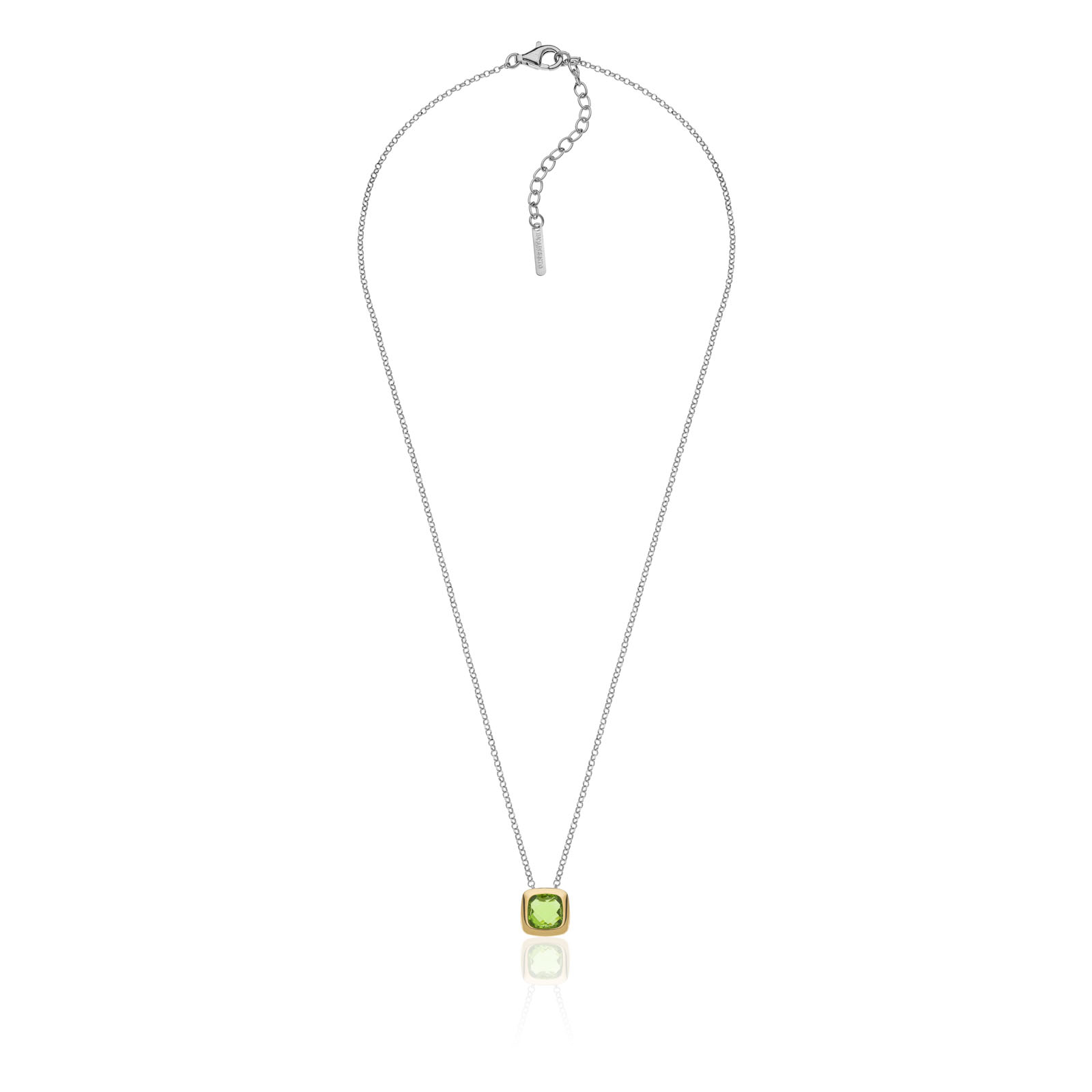 Unoaerre Collana in argento donna e cristallo verde peridot | UNOAERRE Gioielli