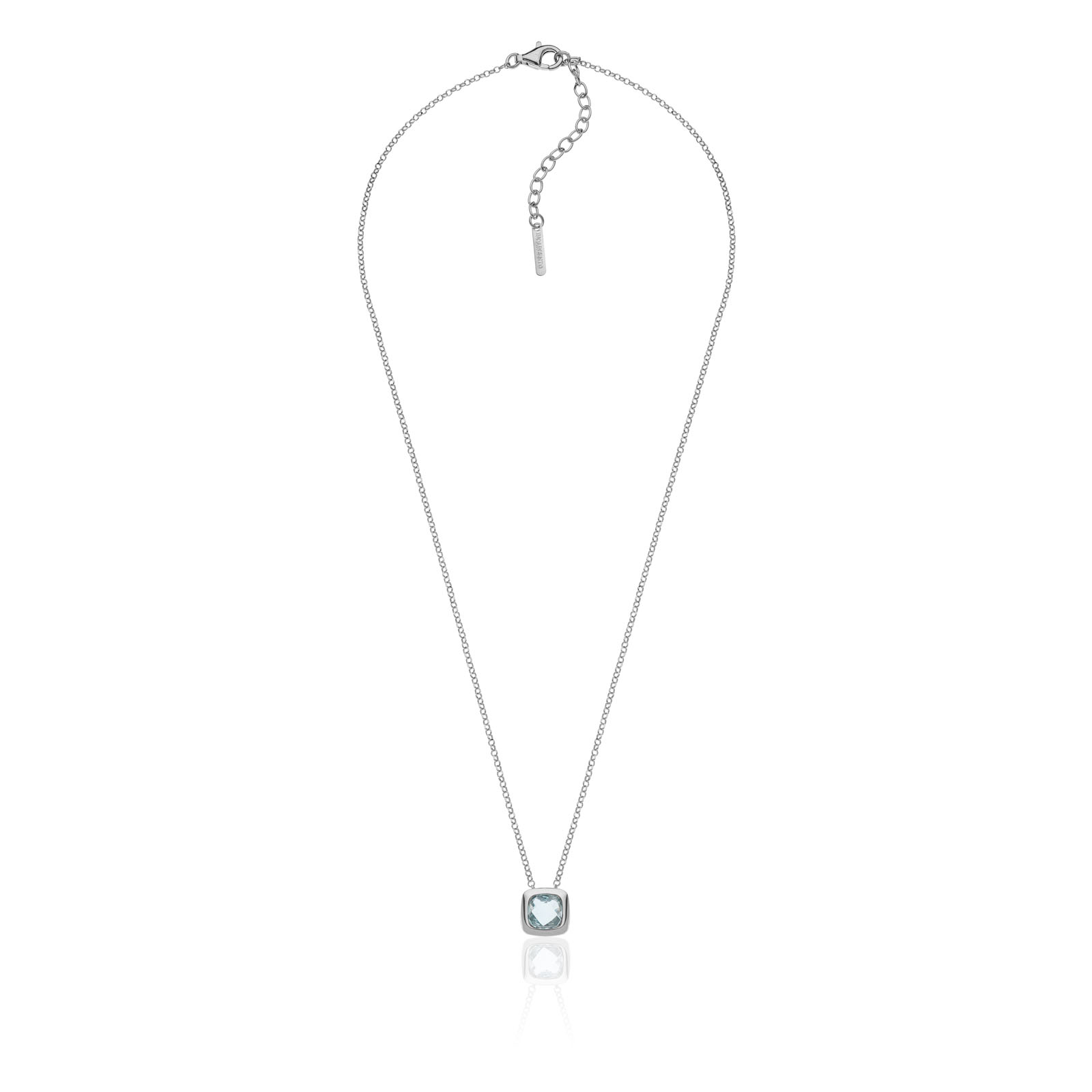 Unoaerre Collana in argento donna con cristallo azzurro | UNOAERRE Gioielli