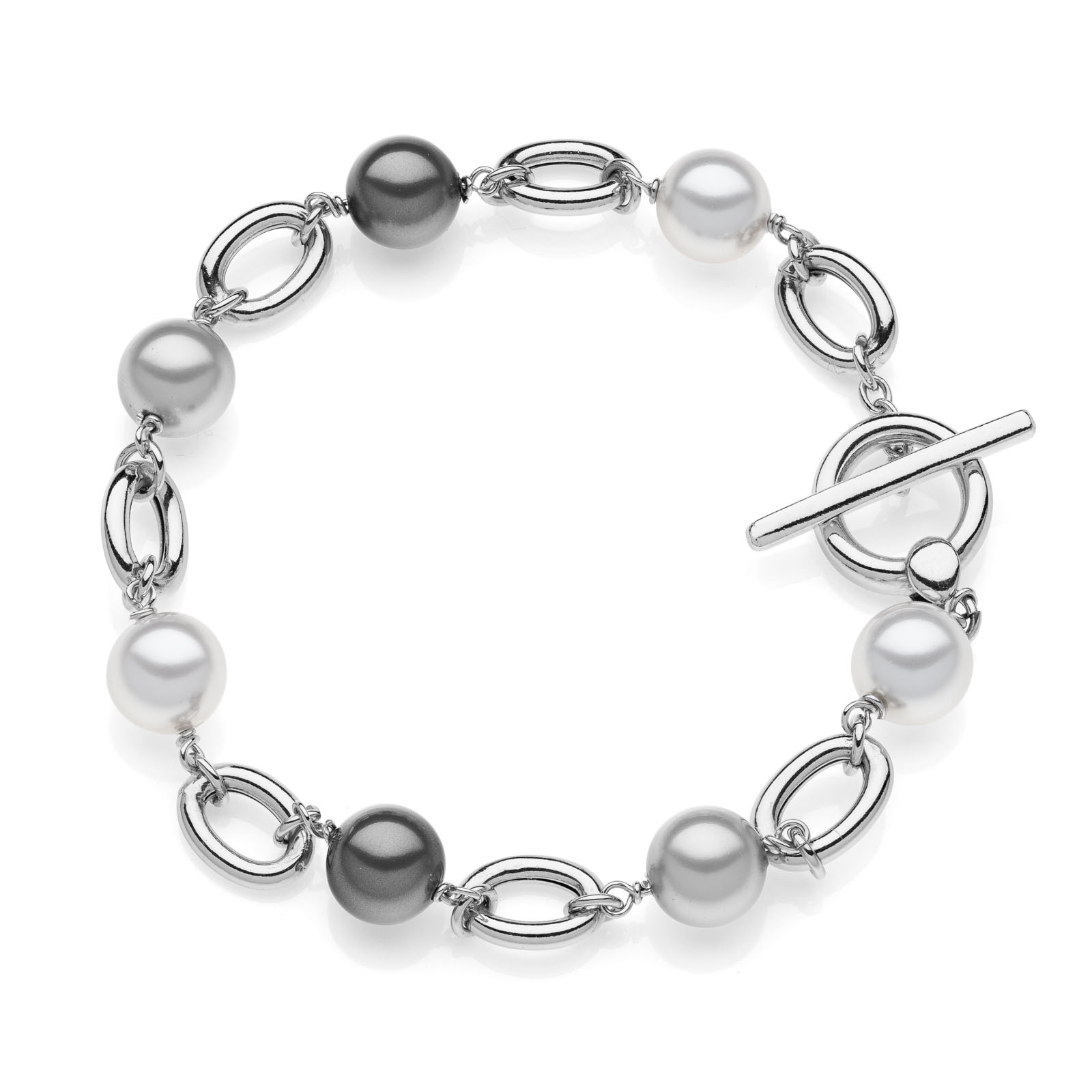 Unoaerre Unoaerre Bracciale in argento con perle bianche e nere | UNOAERRE Gioielli