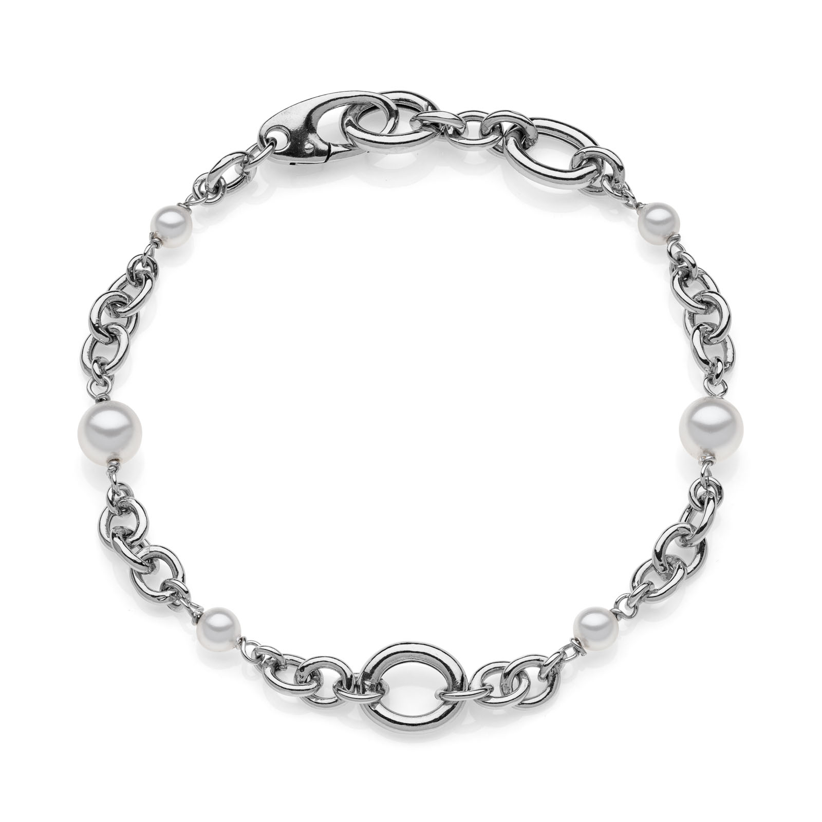 Unoaerre Unoaerre Bracciale in argento con perle bianche | UNOAERRE Gioielli