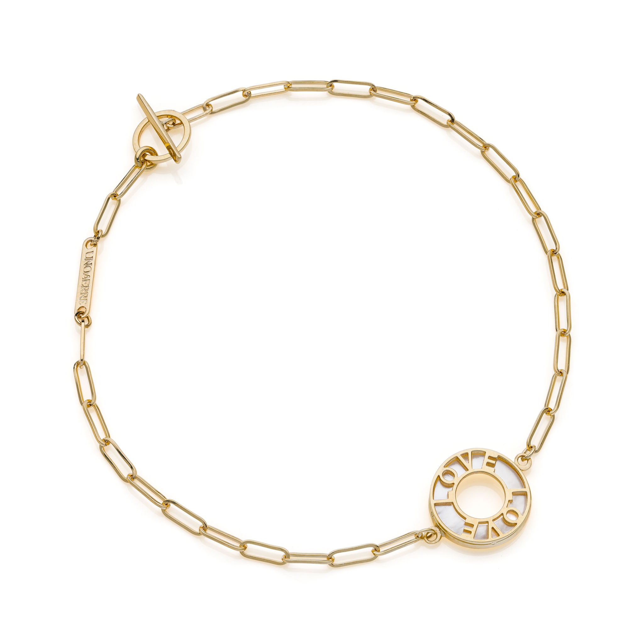 Unoaerre Bracciale in oro con scritta LOVE | UNOAERRE Gioielli