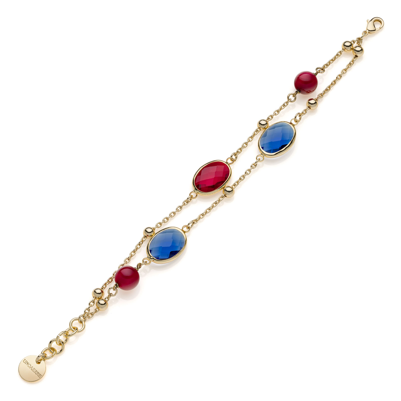 Unoaerre Bracciale donna con pietre rosse e blu | UNOAERRE Gioielli