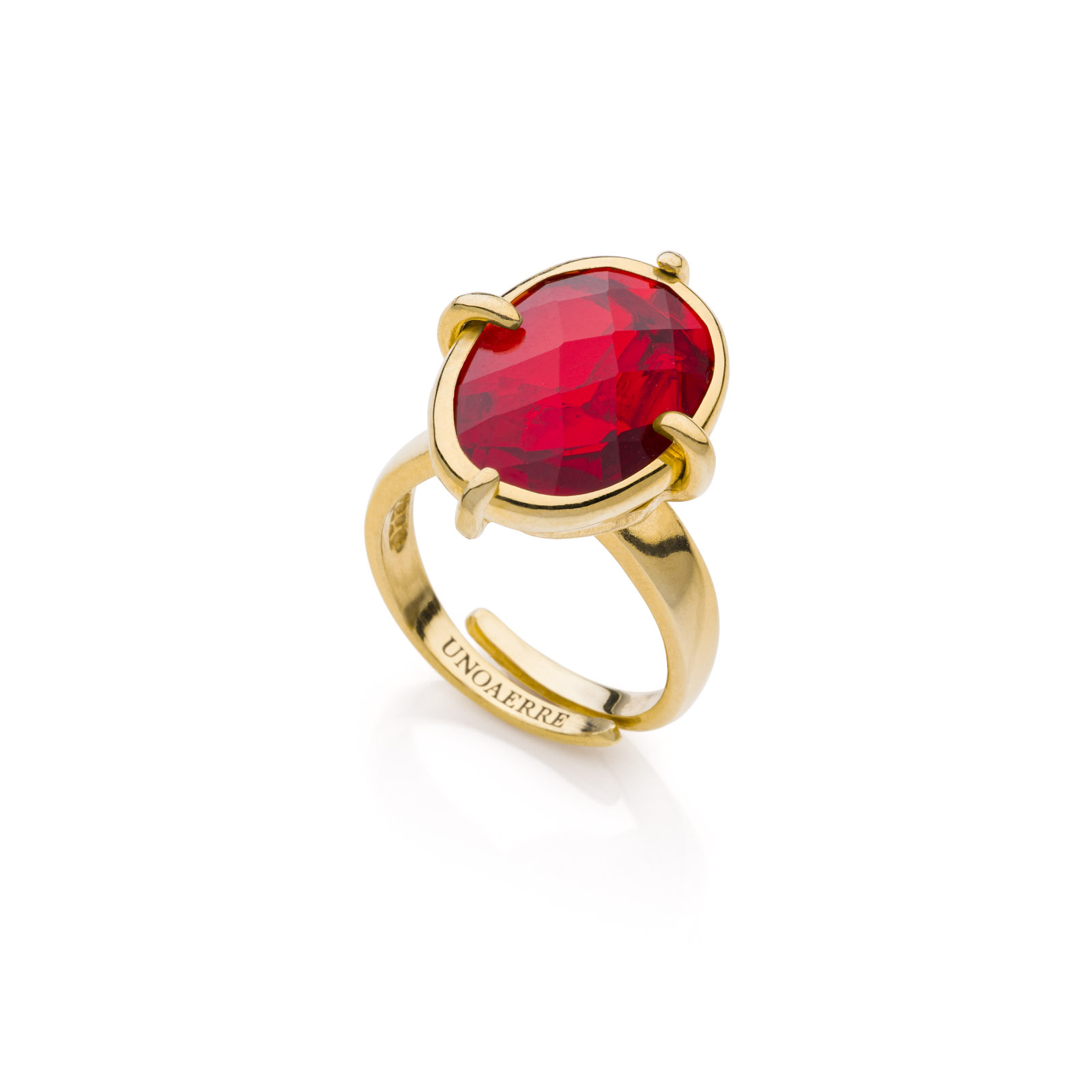 Unoaerre Anello con pietra rossa | UNOAERRE Gioielli