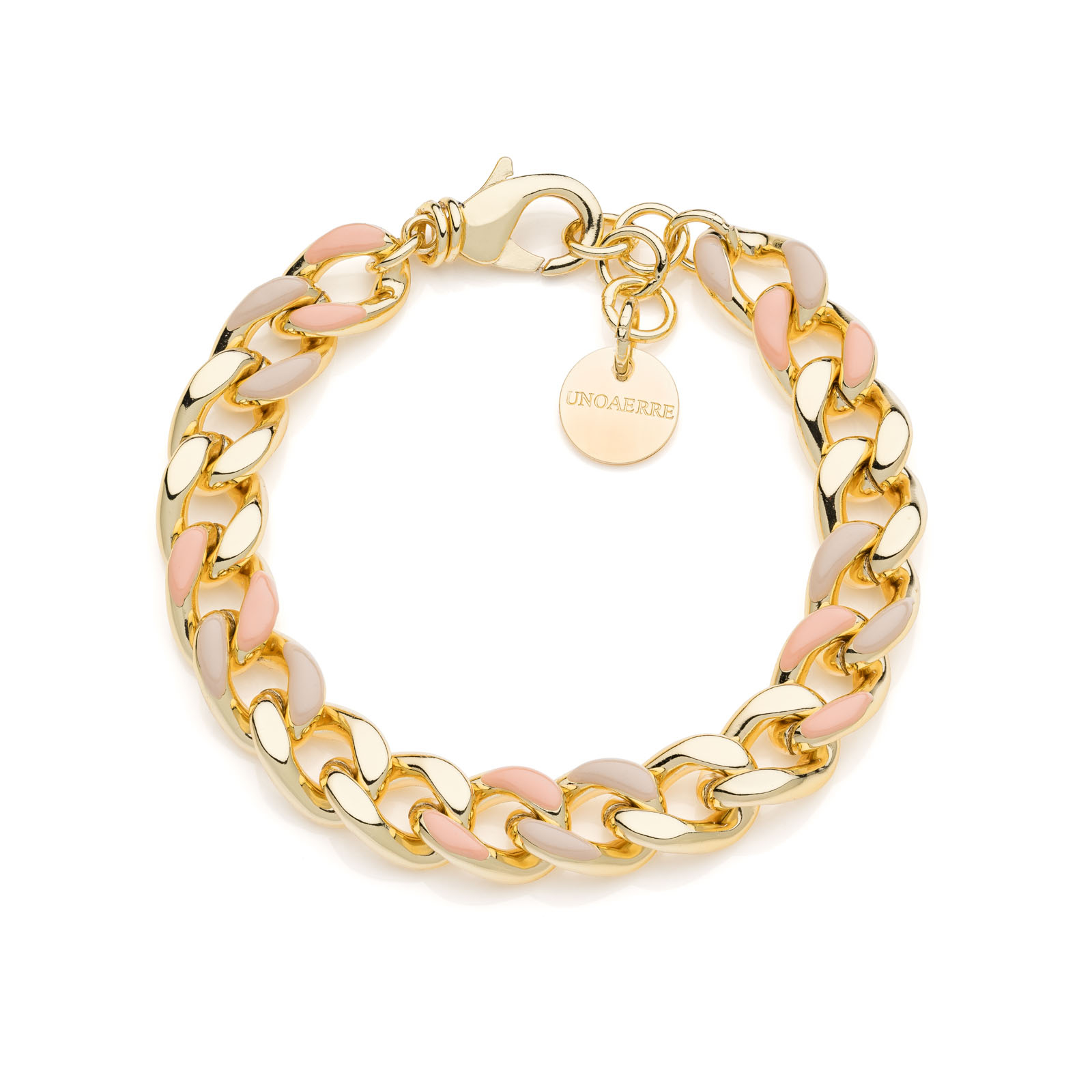 Unoaerre Bracciale groumette smalto beige e arancio | UNOAERRE Gioielli