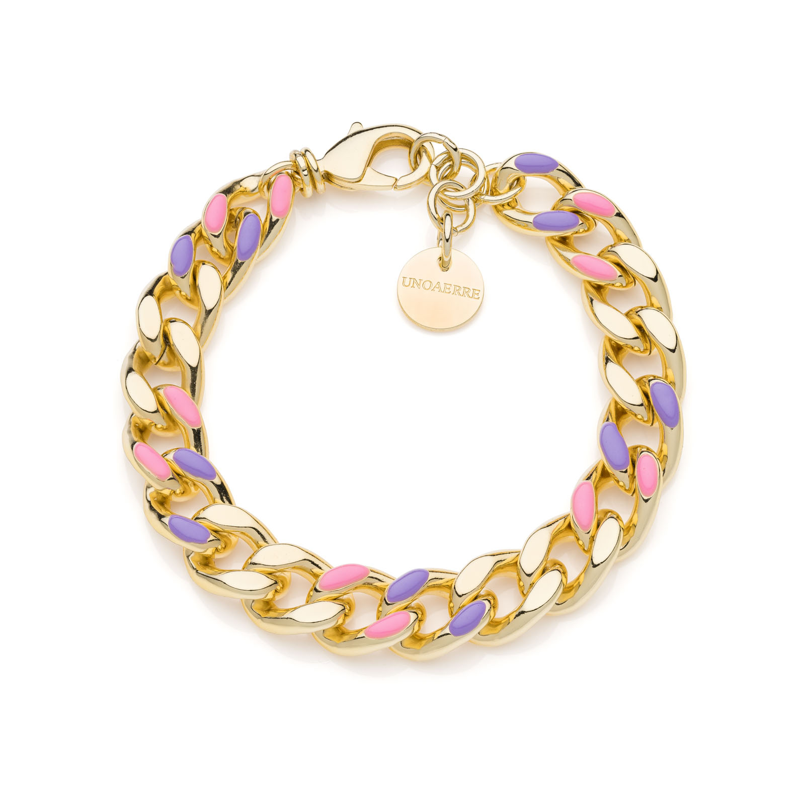 Unoaerre Bracciale groumette smalto rosa e lilla | UNOAERRE Gioielli