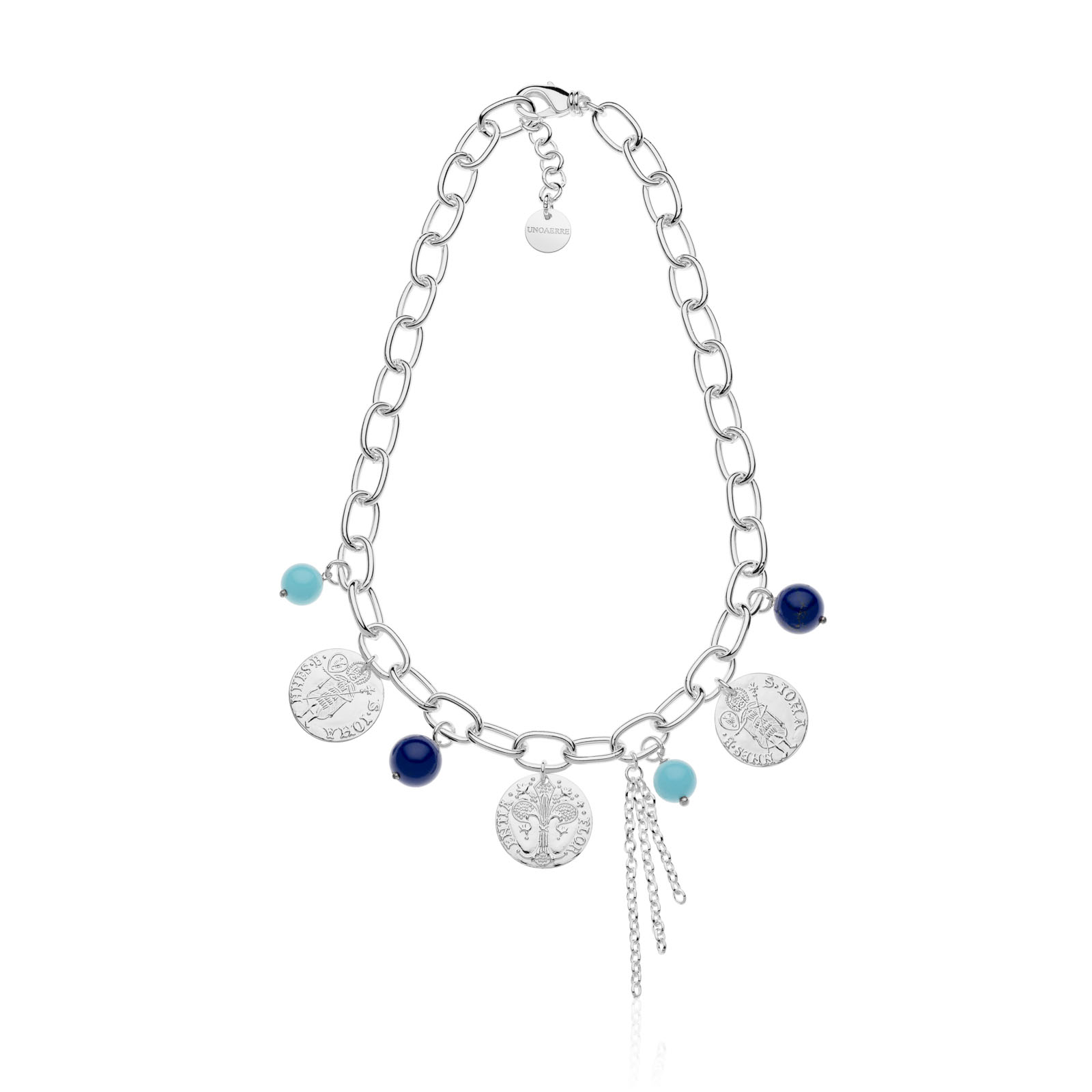 Unoaerre Collana donna argentata con charms | UNOAERRE Gioielli