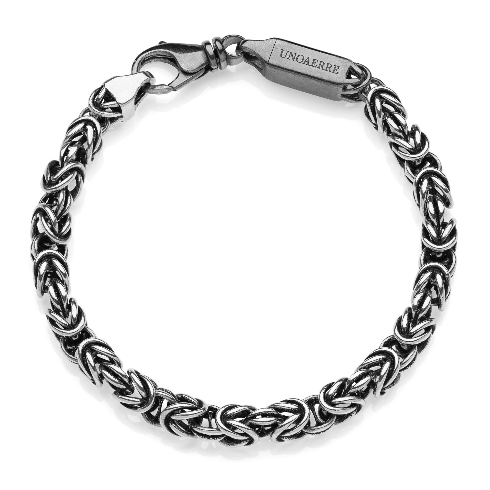 Unoaerre Bracciale uomo argento bizantina | UNOAERRE Gioielli