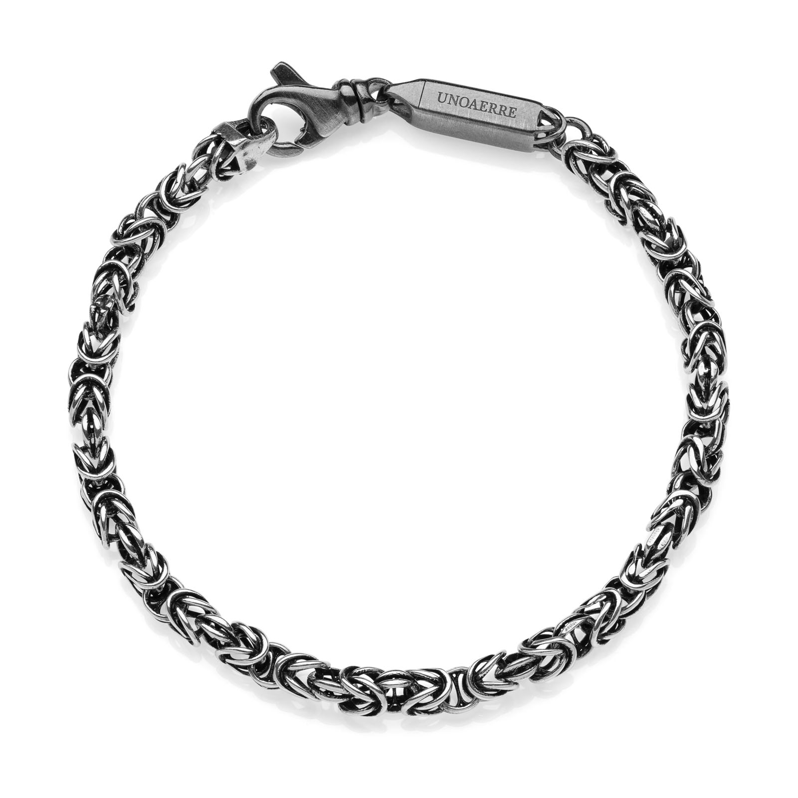 Unoaerre Bracciale uomo argento bizantina | UNOAERRE Gioielli