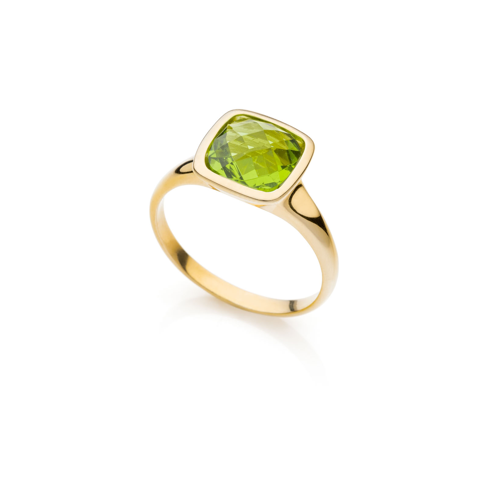 Unoaerre Anello donna argento e cristallo verde peridot | UNOAERRE Gioielli